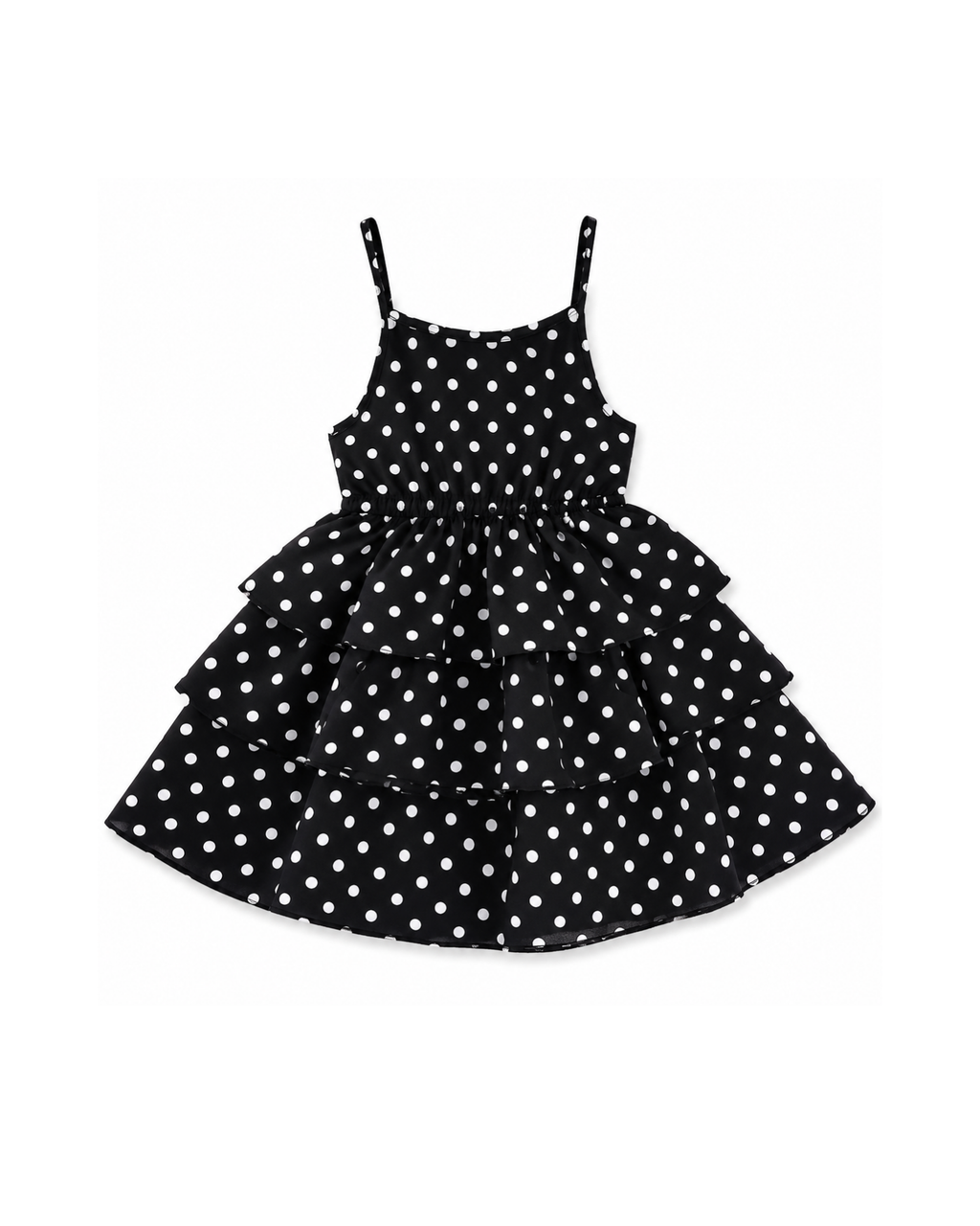 Polka Dot Tiered Maxi Dress