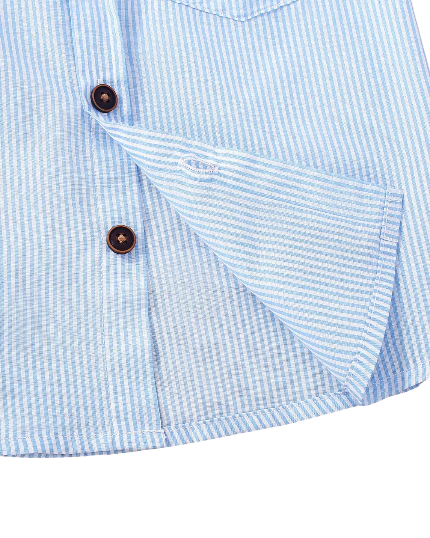 Crisp Striped Shirt & Tailored Shorts Summer Boy's Set