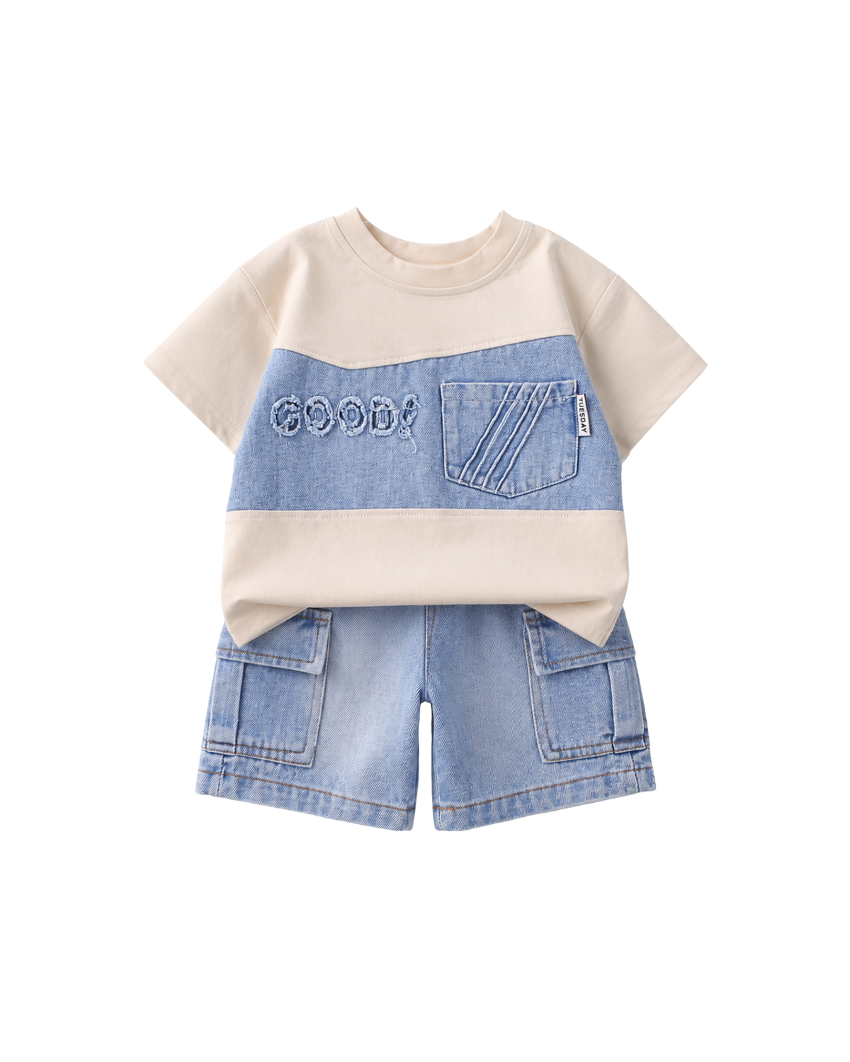 Blue Denim Jacket & Jogger Pants Boy's Set