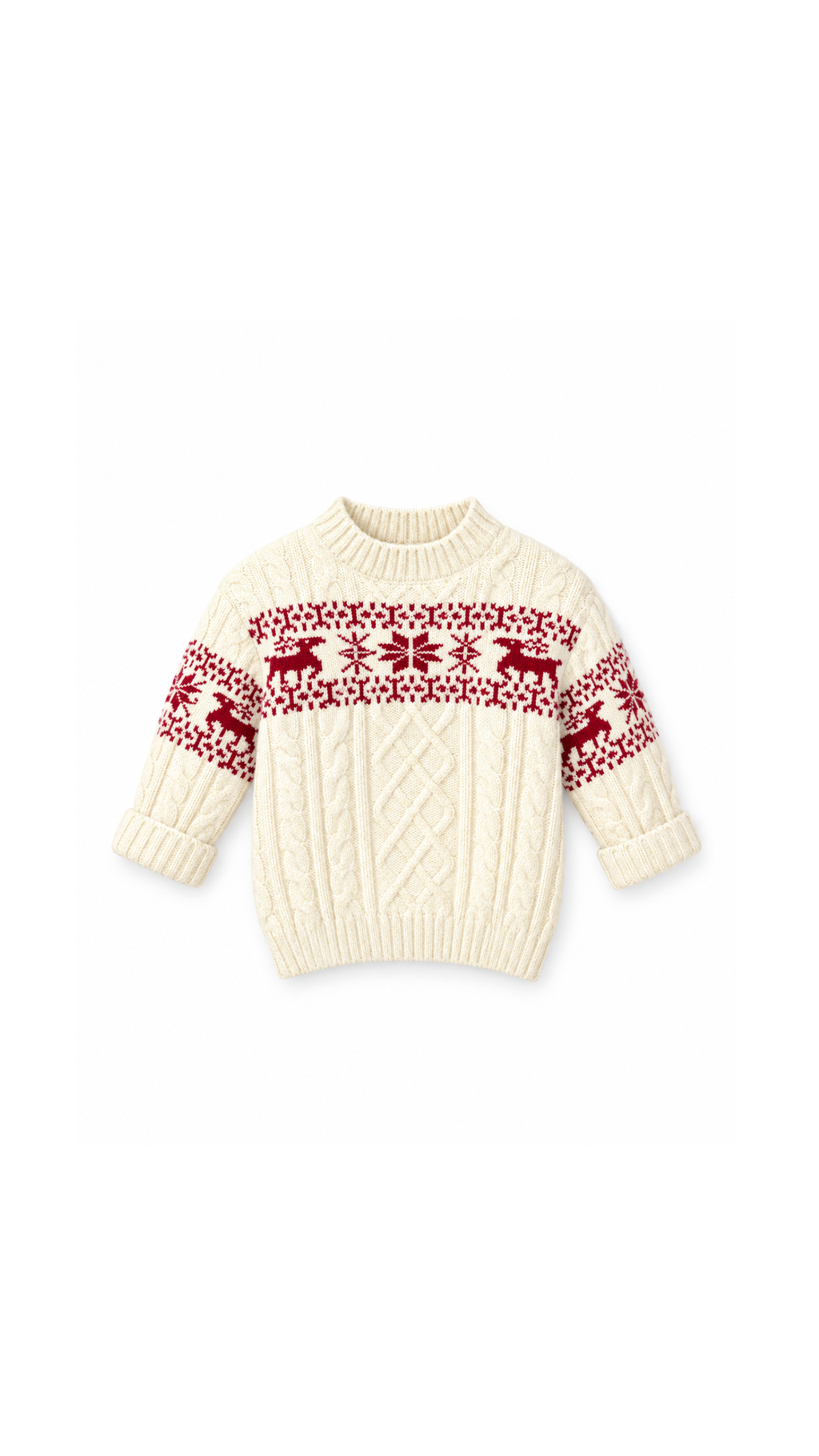 Nordic Reindeer Cable-Knit Sweater unisex