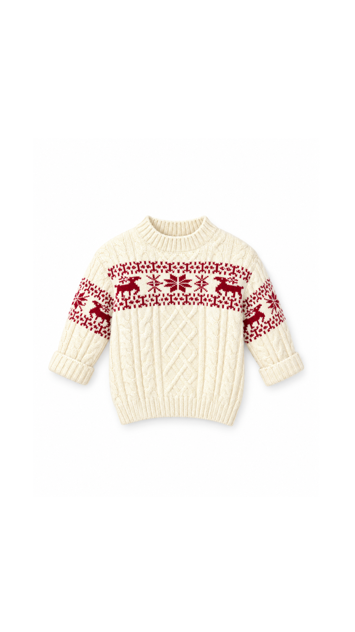 Nordic Reindeer Cable-Knit Sweater unisex