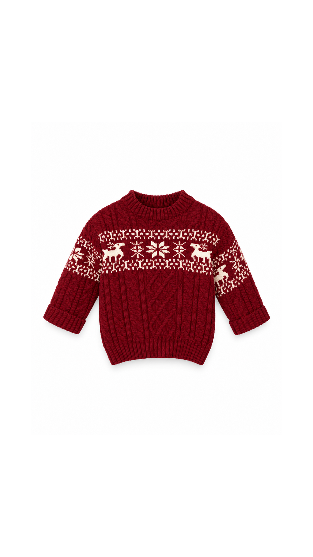 Nordic Reindeer Cable-Knit Sweater unisex