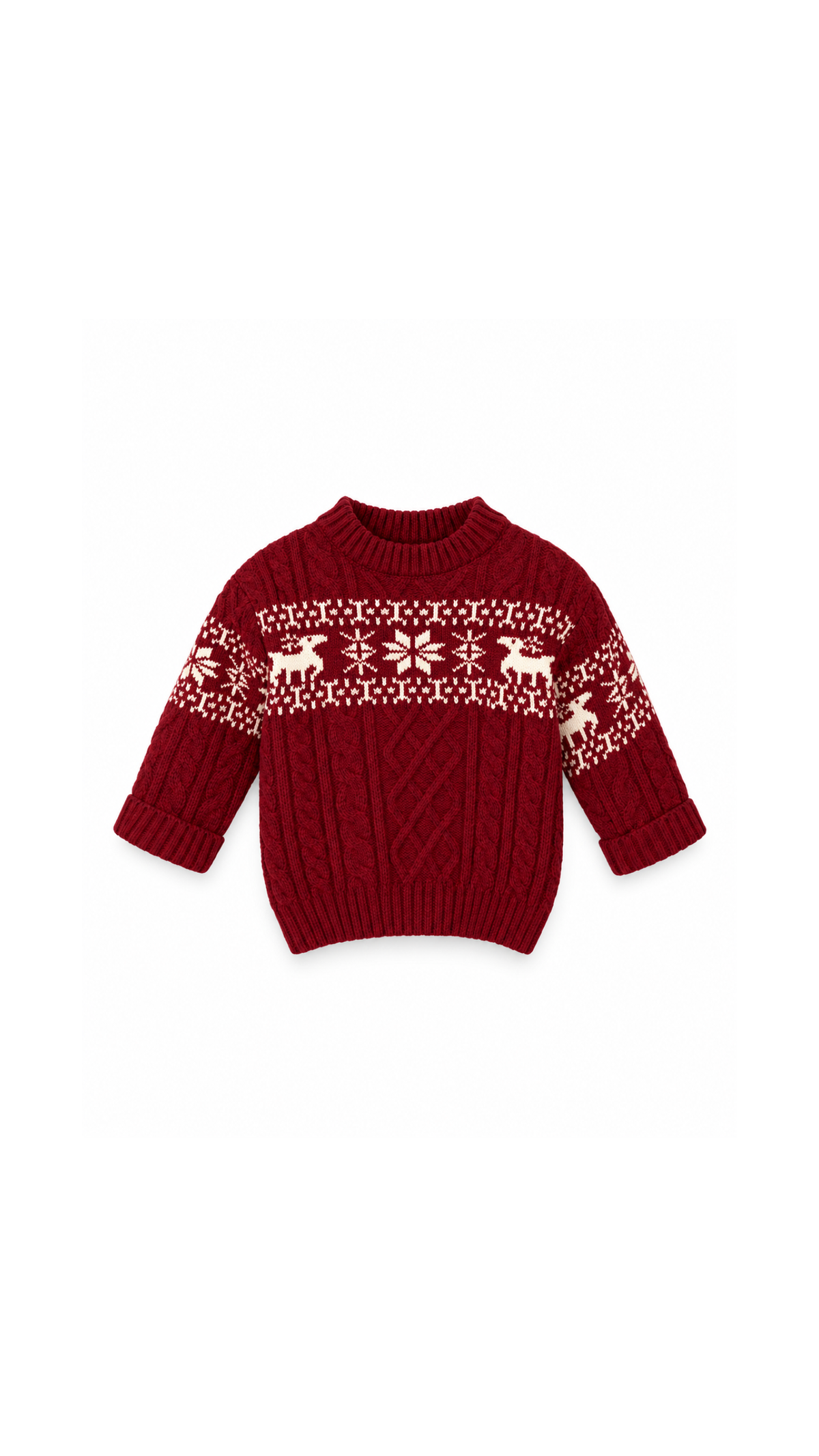 Nordic Reindeer Cable-Knit Sweater unisex
