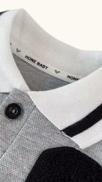 Letter-Patch Polo Shirt & Shorts Boy's Set