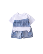 Blue Denim Jacket & Jogger Pants Boy's Set
