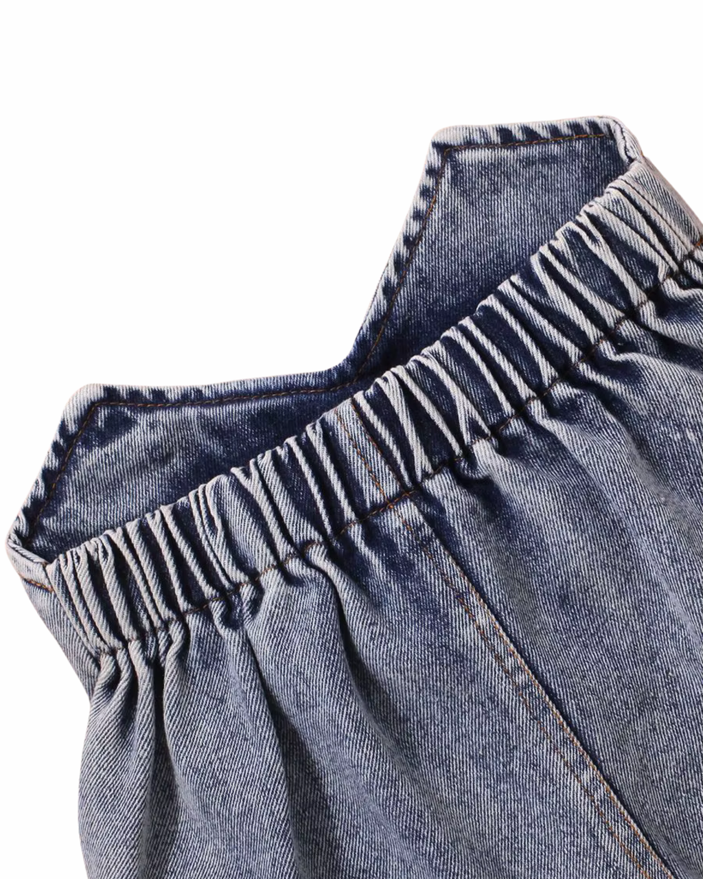 Sleek Ribbed Halter &  Denim Short Girl's Set