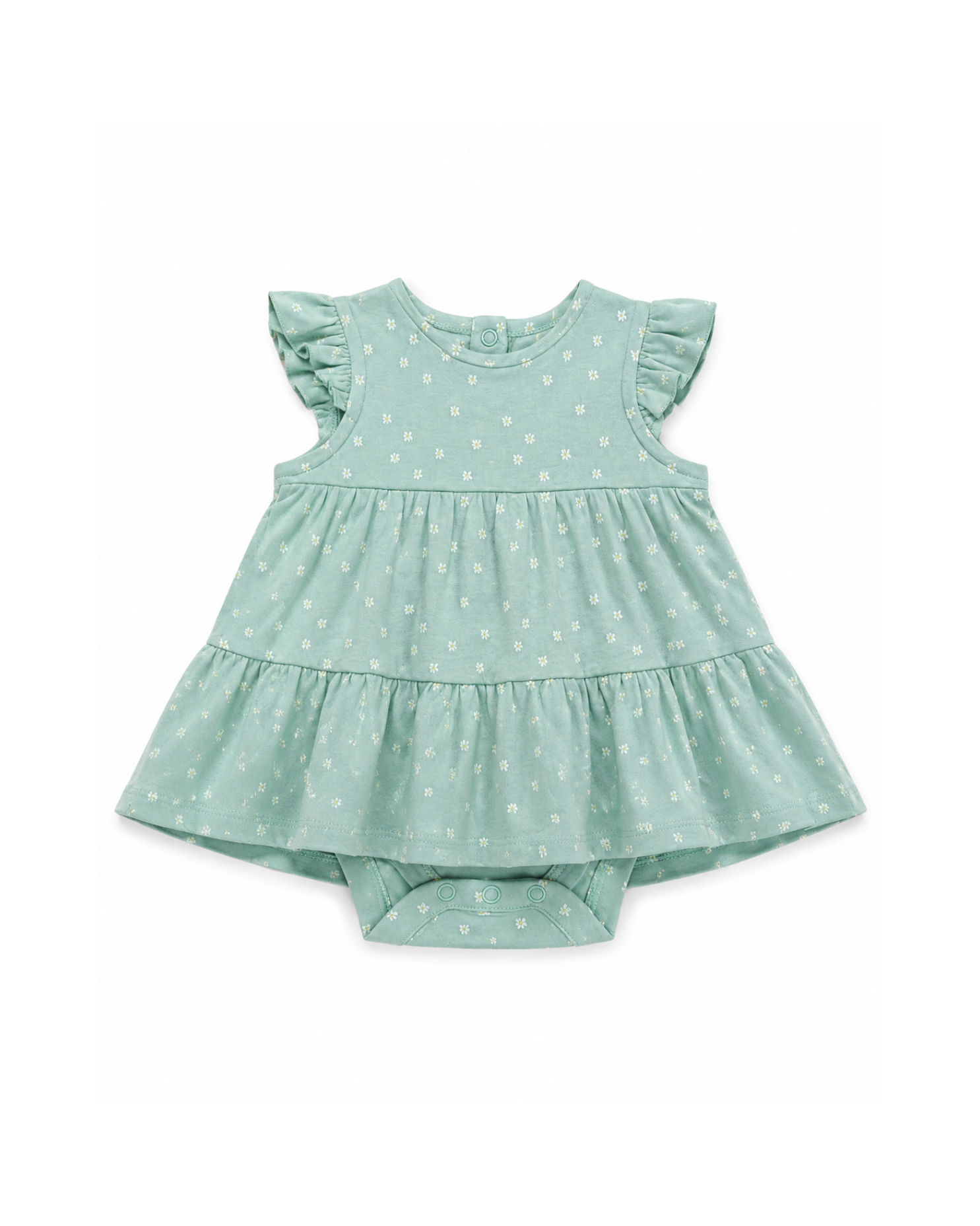 Baby Girls’ Daisy Ruffle Dress Bodysuit