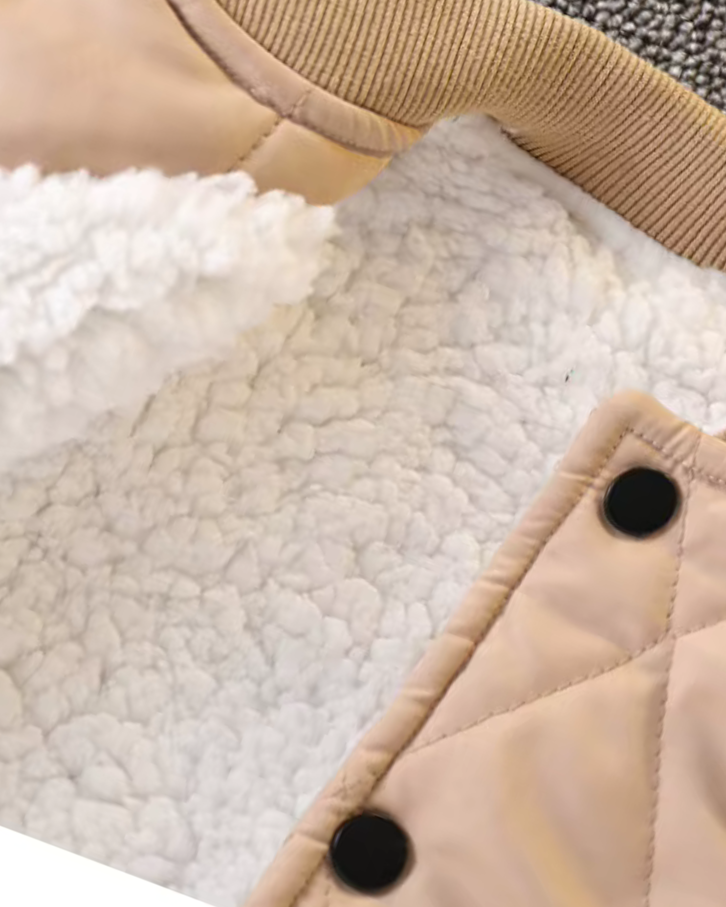 Sherpa-Lined Quilted Bomber Jacket
