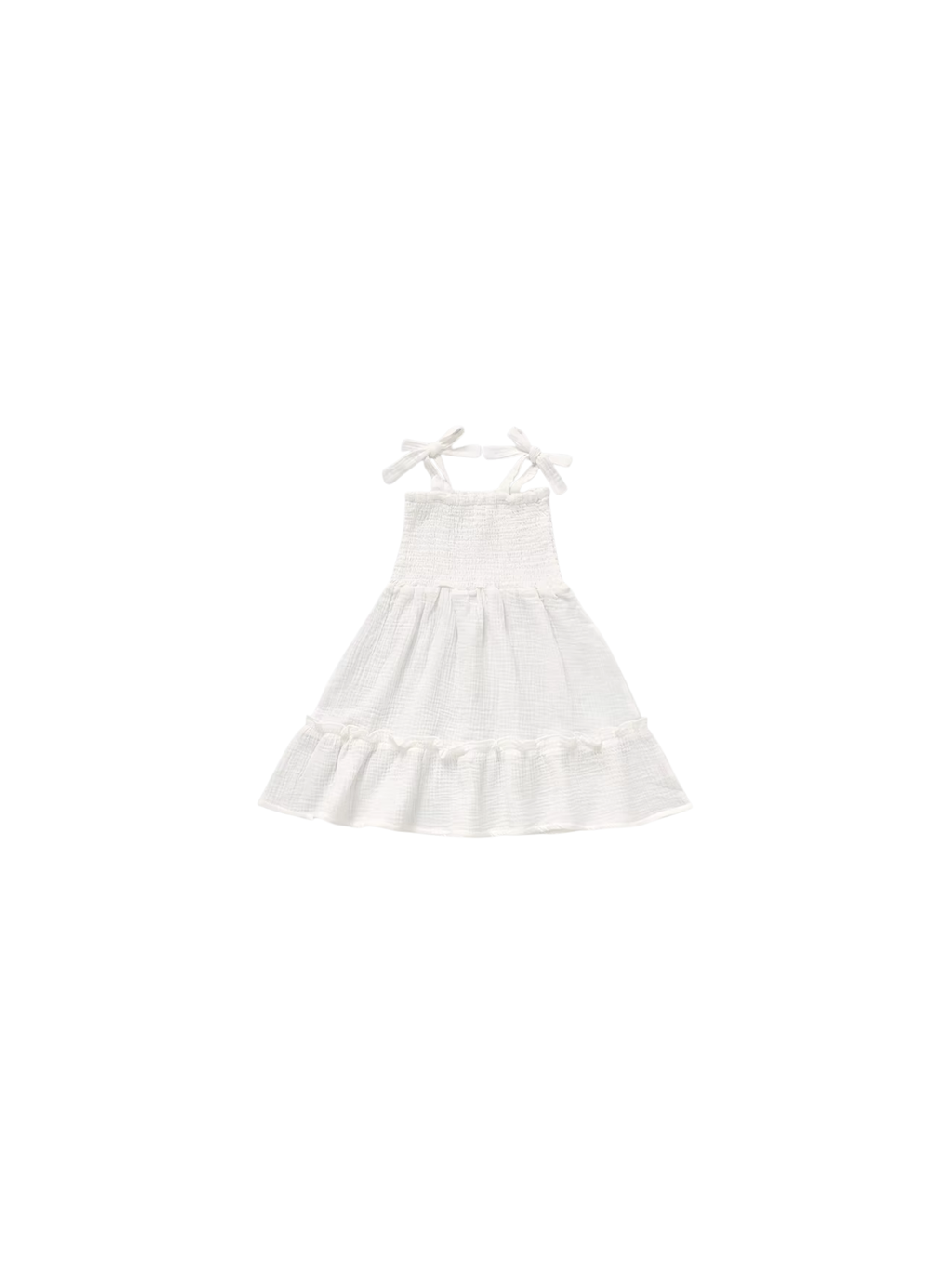 Smocked Bow-Strap Sundress Dress