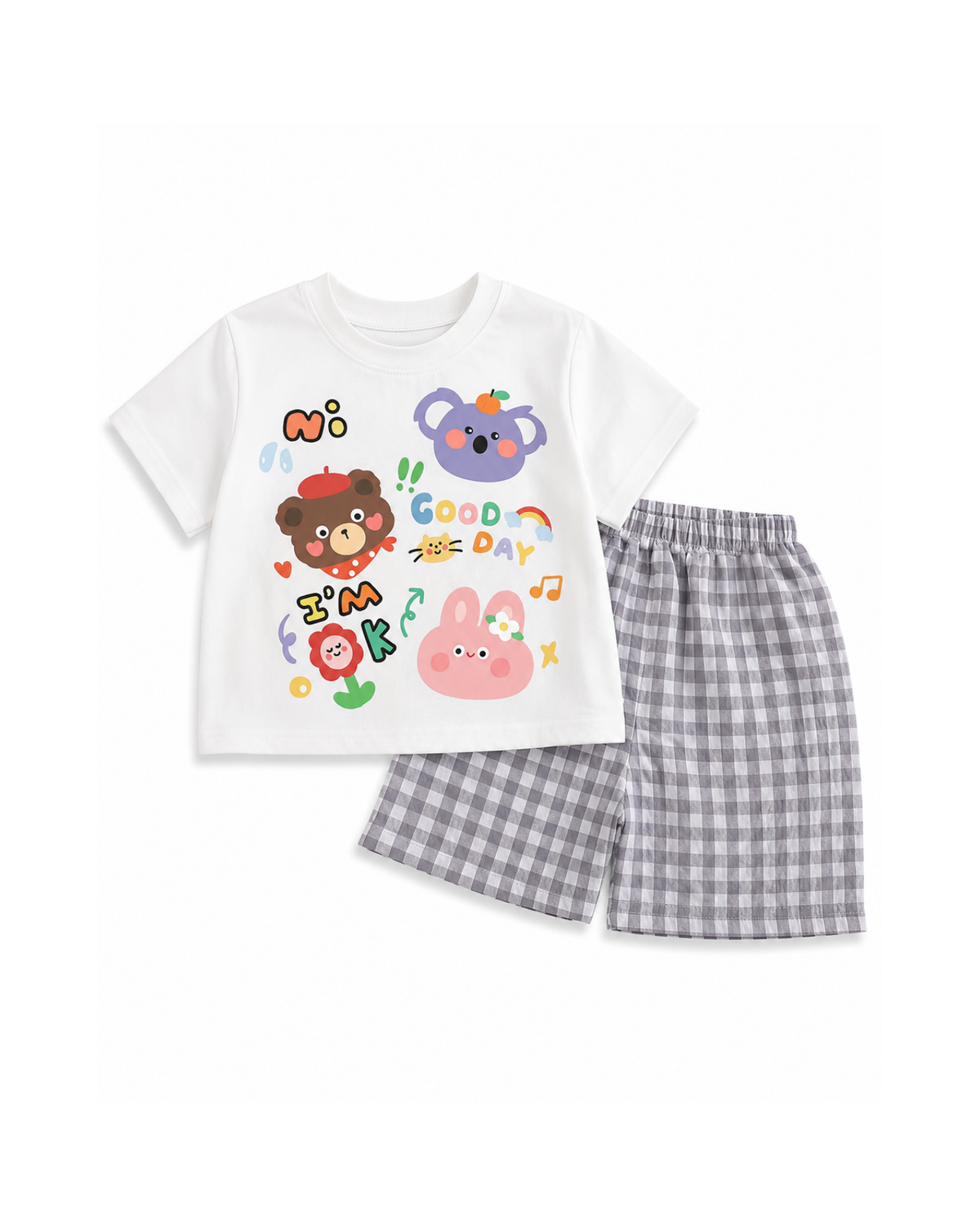 Sweet Treat Graphic T-Shirt & Gingham Shorts Pyjamas