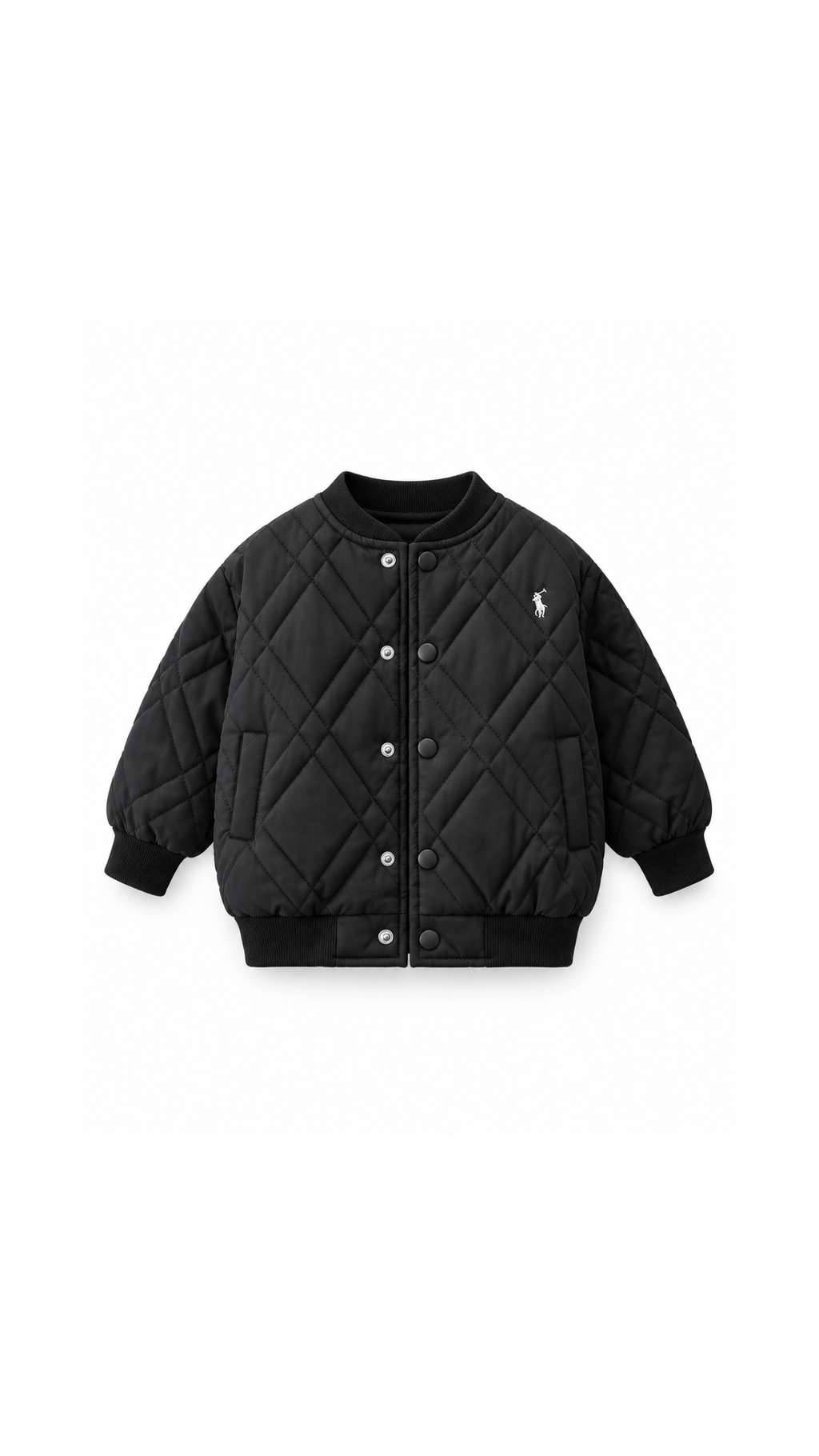 Diamond-Quilted Bomber Boy's Jacket