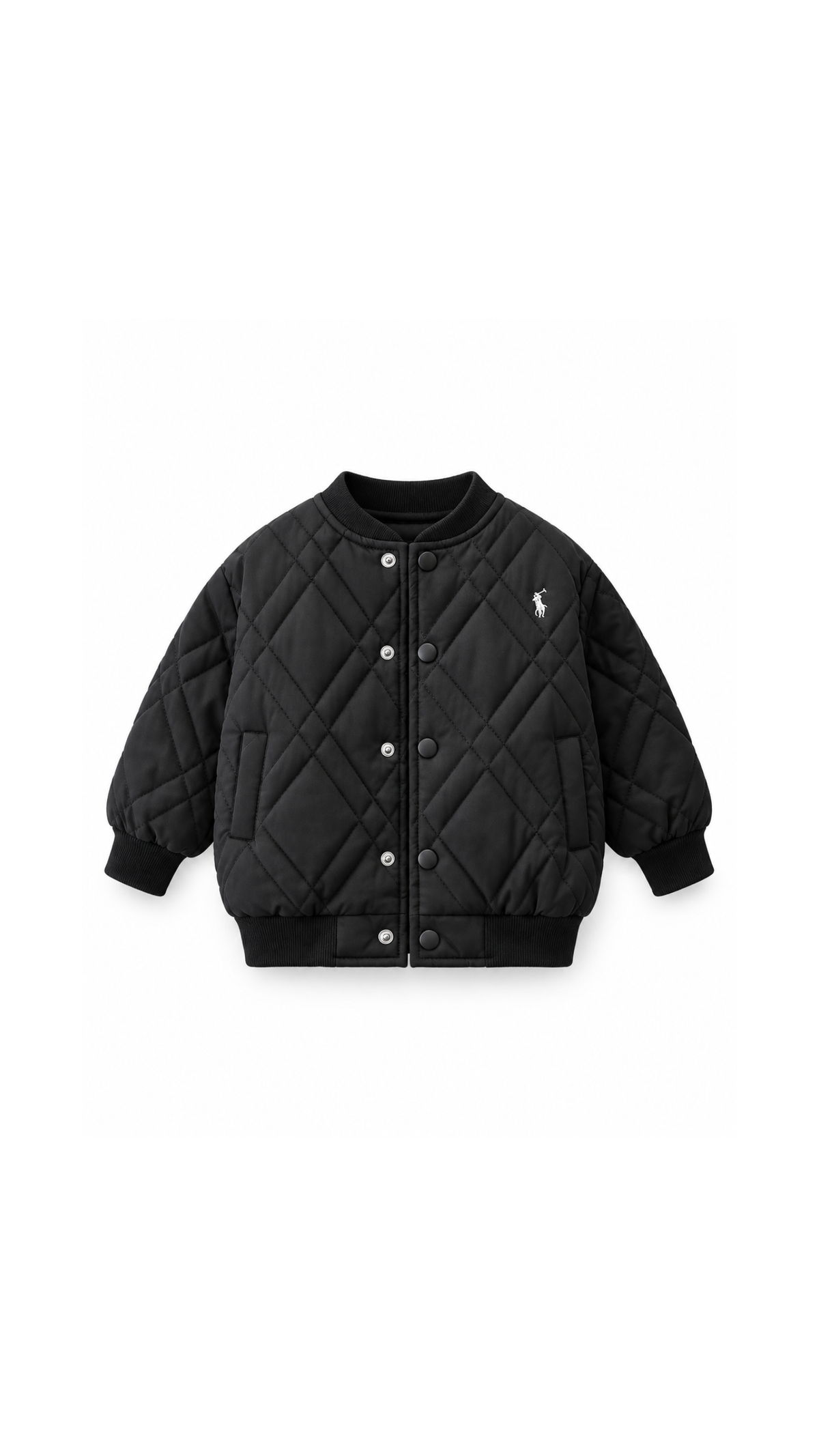 Diamond-Quilted Bomber Boy's Jacket
