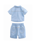 Classic Denim Shirt & Shorts Boy's Set