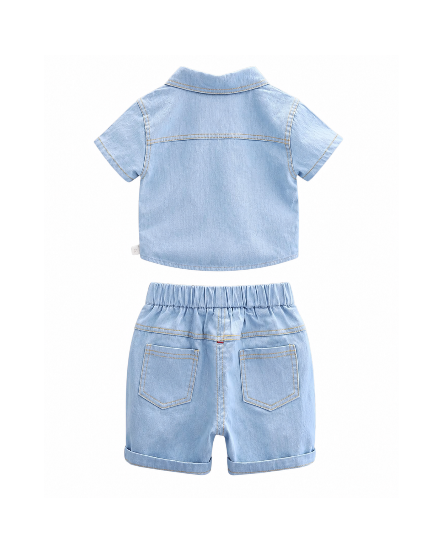 Classic Denim Shirt & Shorts Boy's Set