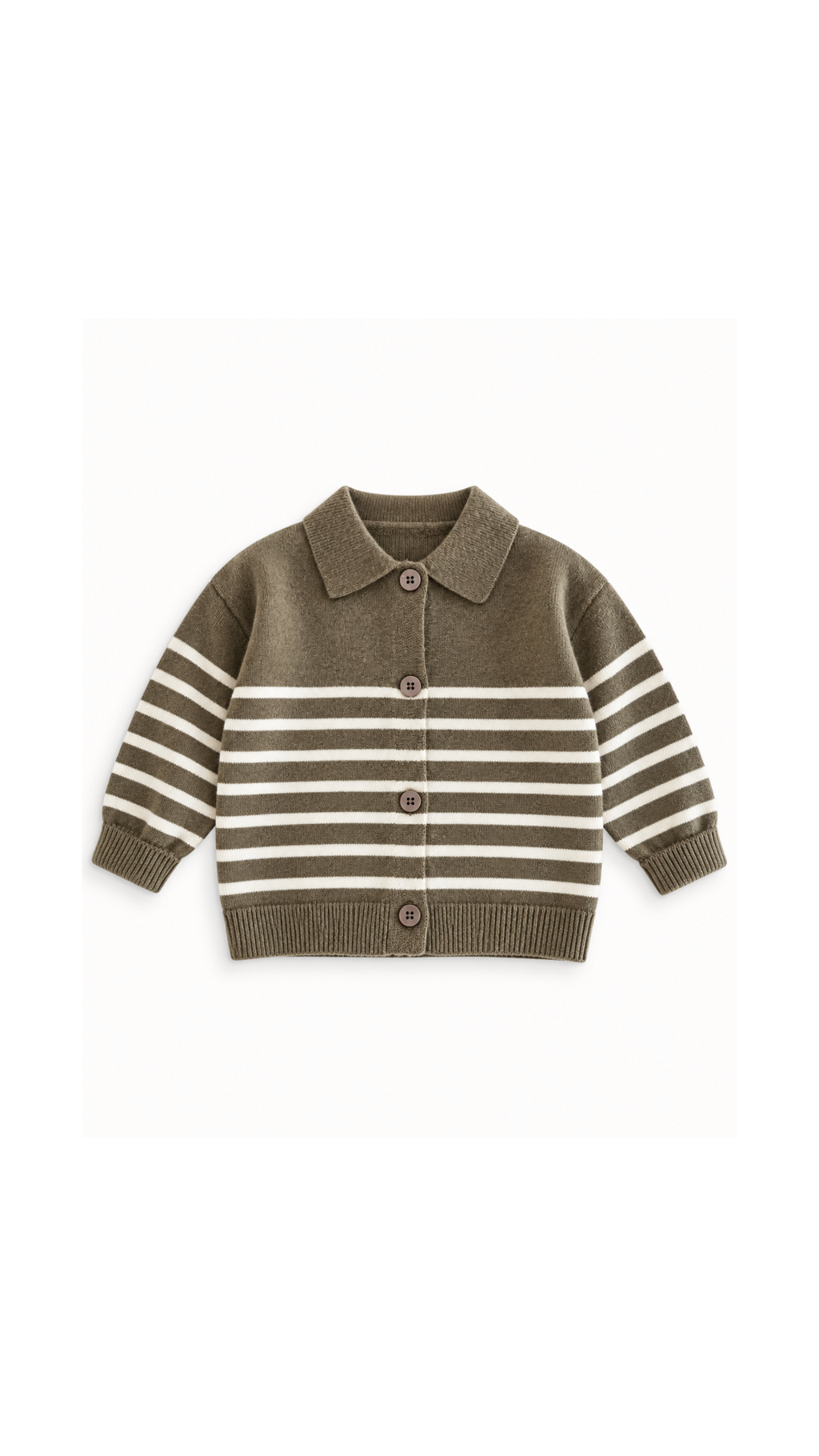 Striped Collared Button-Up Cardigan  Boy's Jacket