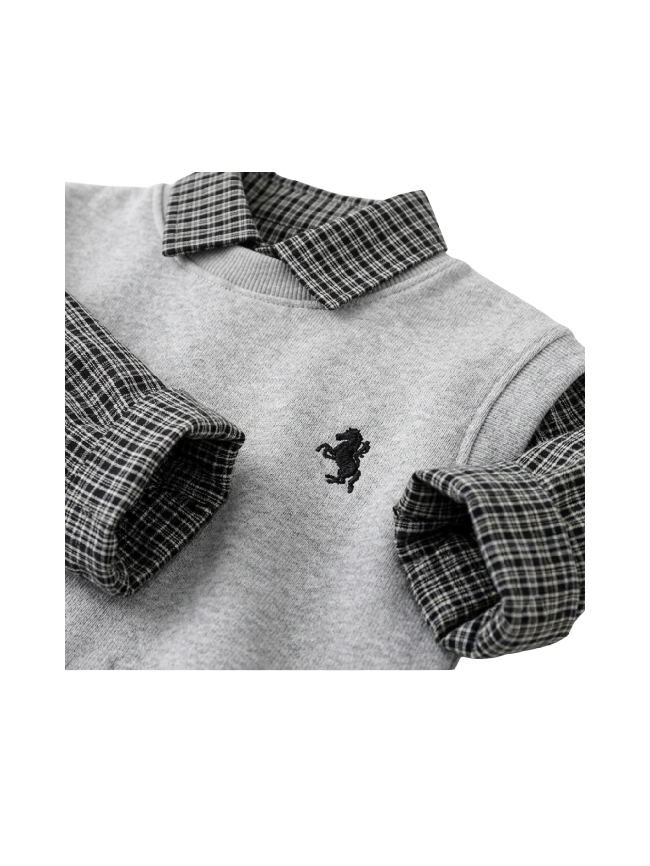 Preppy Checkered Shirt & Knit Vest Boy's Set