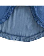 Girls Shoulder Crop Top & Ruffled Denim Skirt Girl's Set