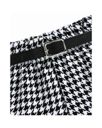 Ruffle Top & Houndstooth Belted Shorts Girl's Set