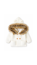 Baby Faux Fur Hooded Knit Coat Boy's coats