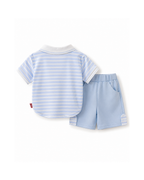 Striped Polo Shirt & Shorts Boy's Set