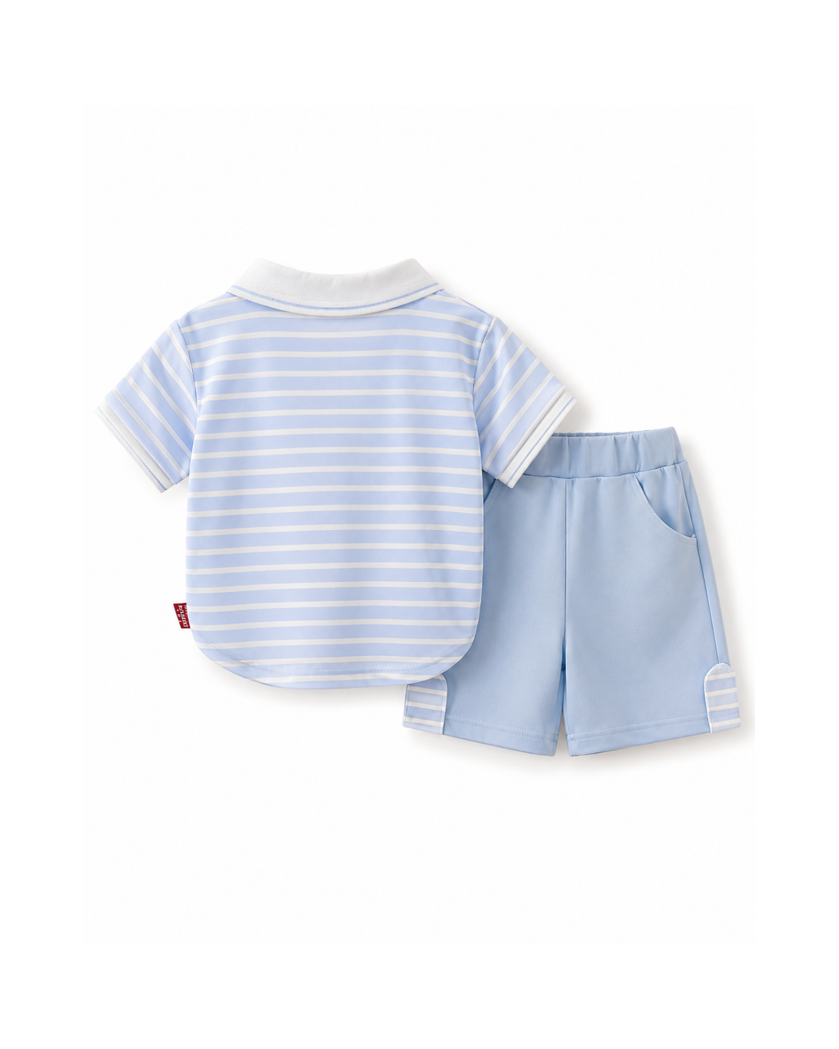 Striped Polo Shirt & Shorts Boy's Set