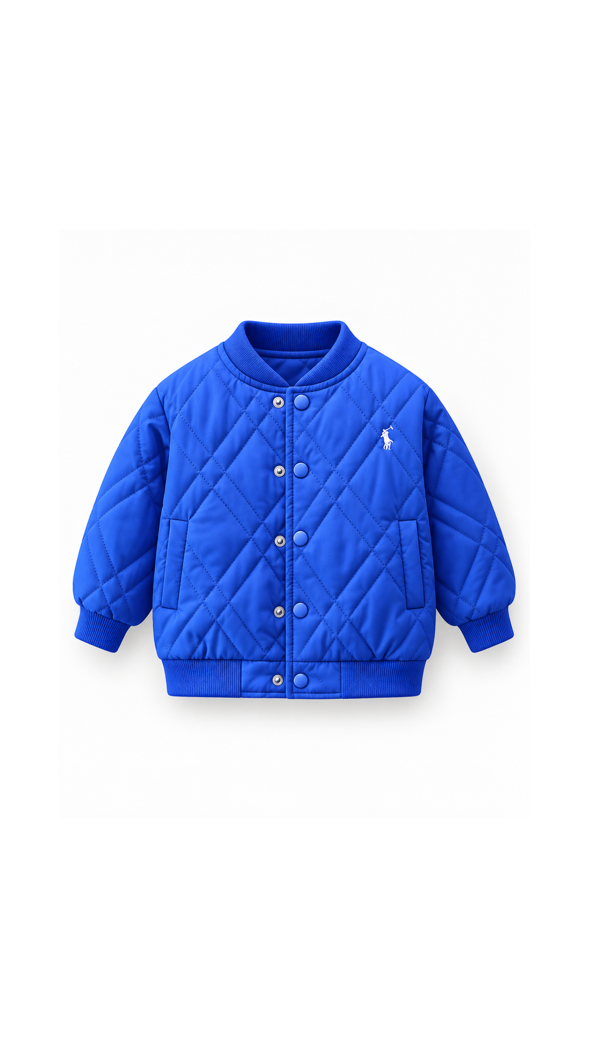 Diamond-Quilted Bomber Boy's Jacket