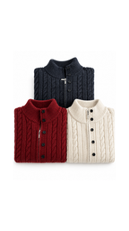 Cable-Knit Quarter-Zip  Boy's Sweater