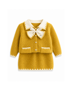 Bow-Detail Knitted Cardigan  Girl's Set