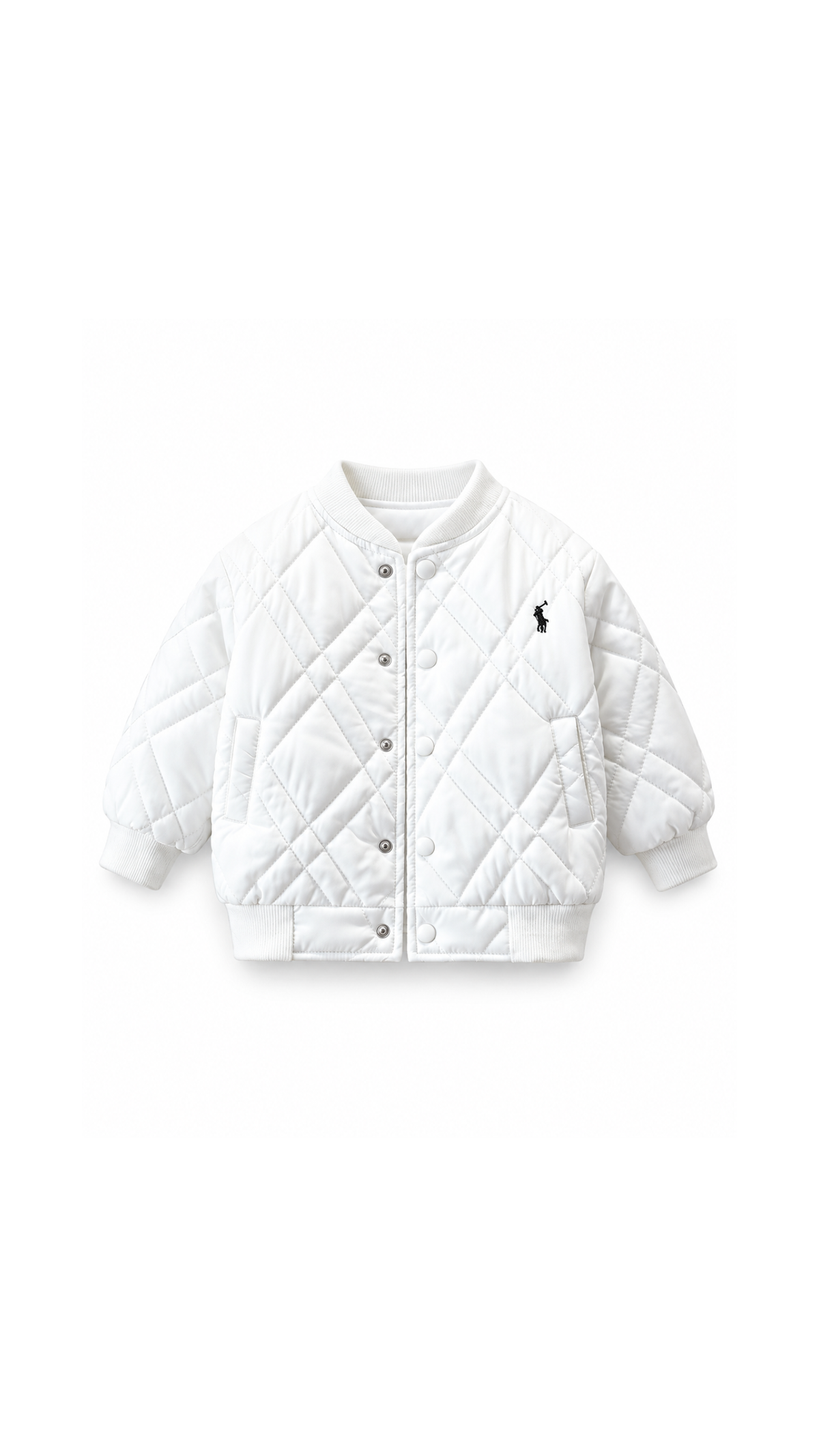 Diamond-Quilted Bomber Boy's Jacket