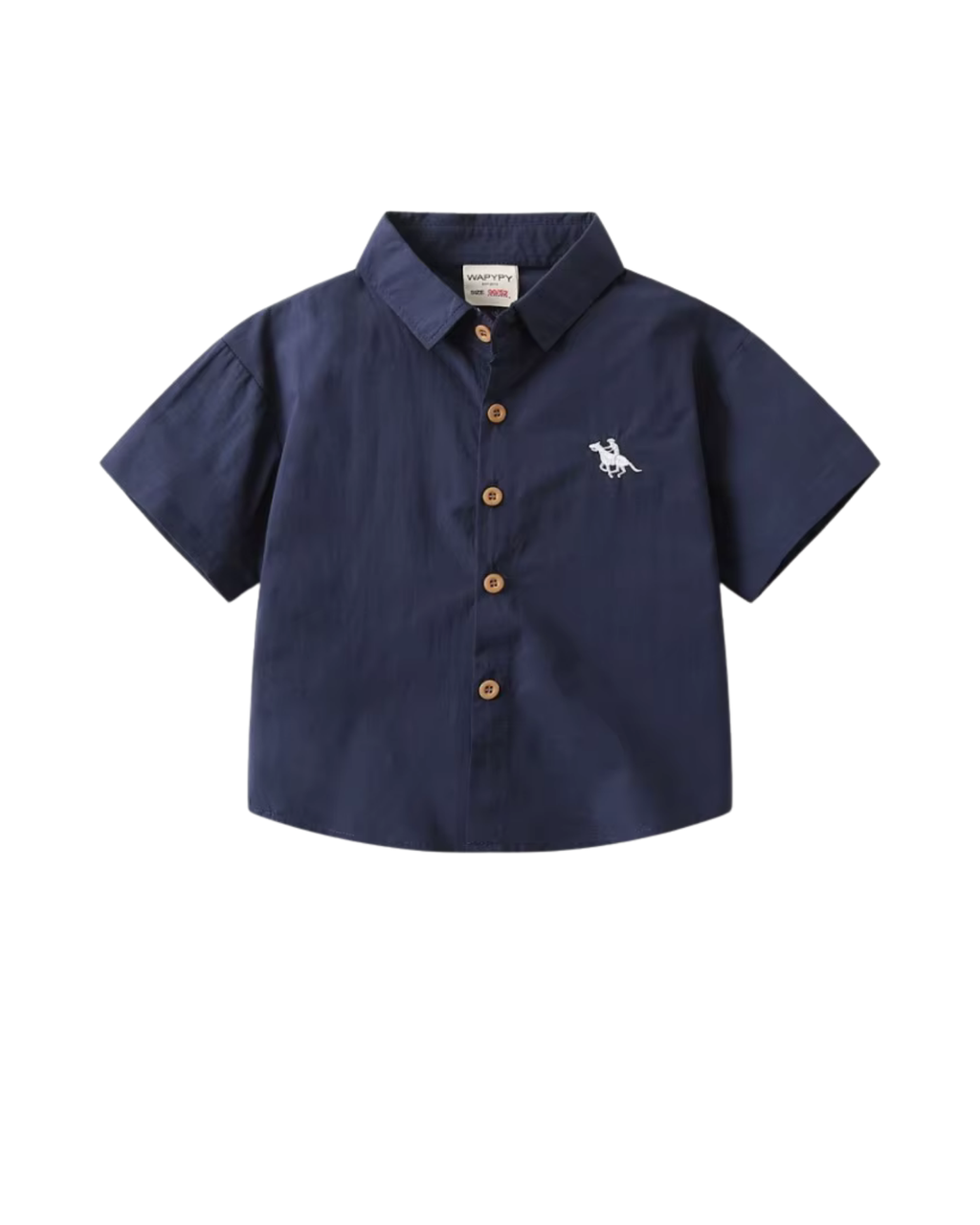 Short-Sleeve Cotton Button-Down  T-Shirt
