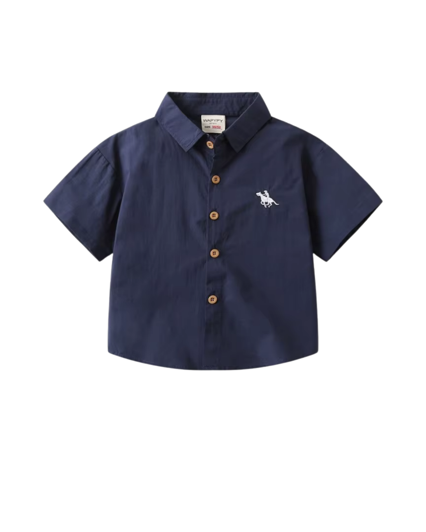 Short-Sleeve Cotton Button-Down  T-Shirt