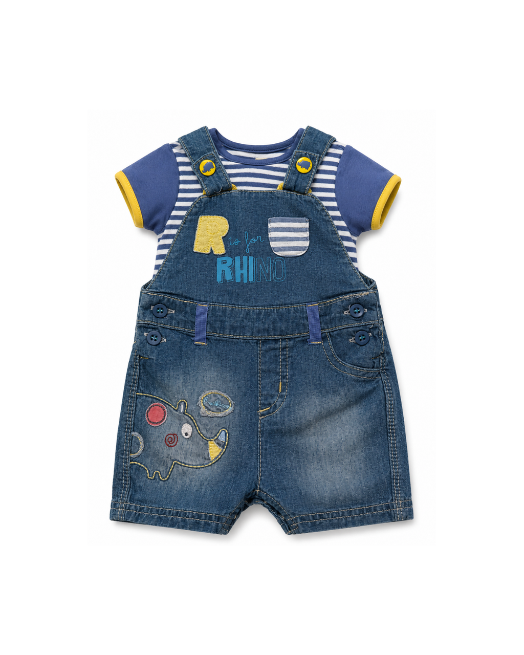 Baby Rhino Denim Dungaree Boy's set
