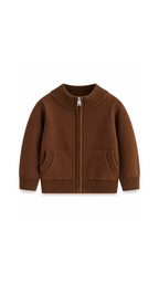 Essential Knitted Zip-Up Cardigan Boy's Jacket