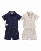 Breathe the Forest" Polo Shirt & Shorts Boy's Set
