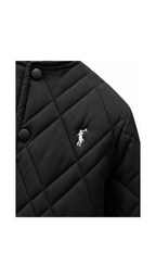 Diamond-Quilted Bomber Boy's Jacket