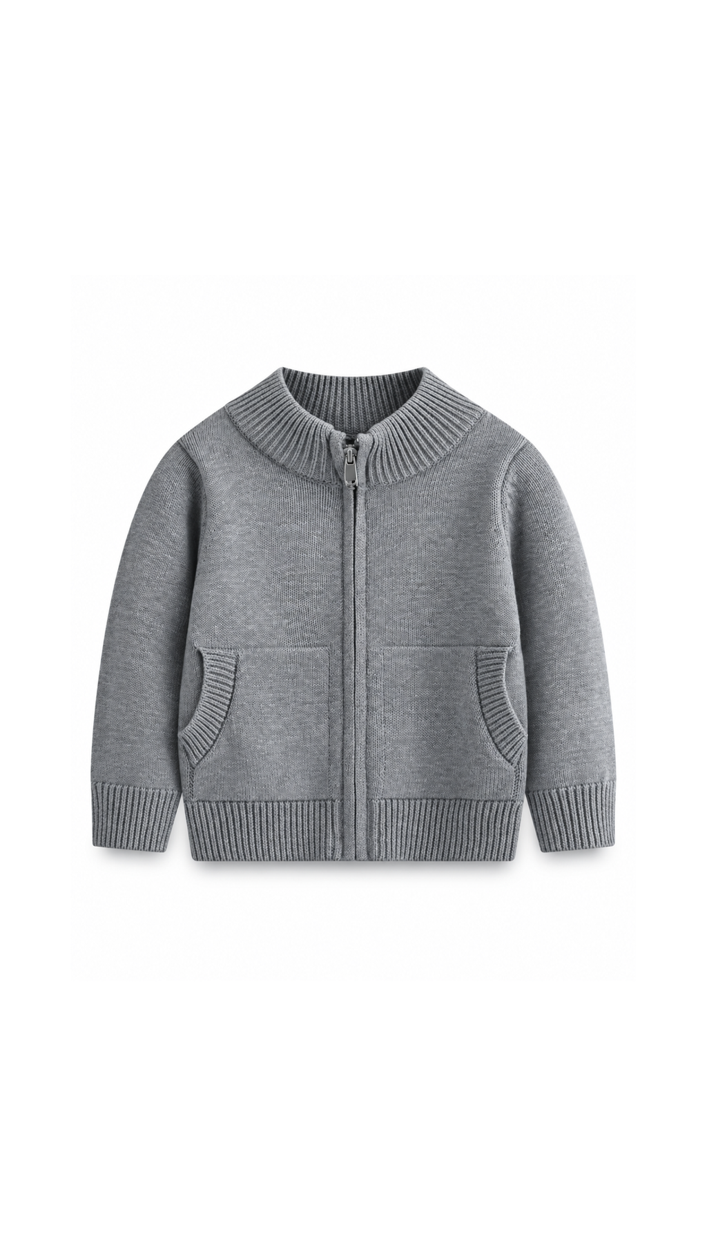 Essential Knitted Zip-Up Cardigan Boy's Jacket
