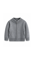 Essential Knitted Zip-Up Cardigan Boy's Jacket