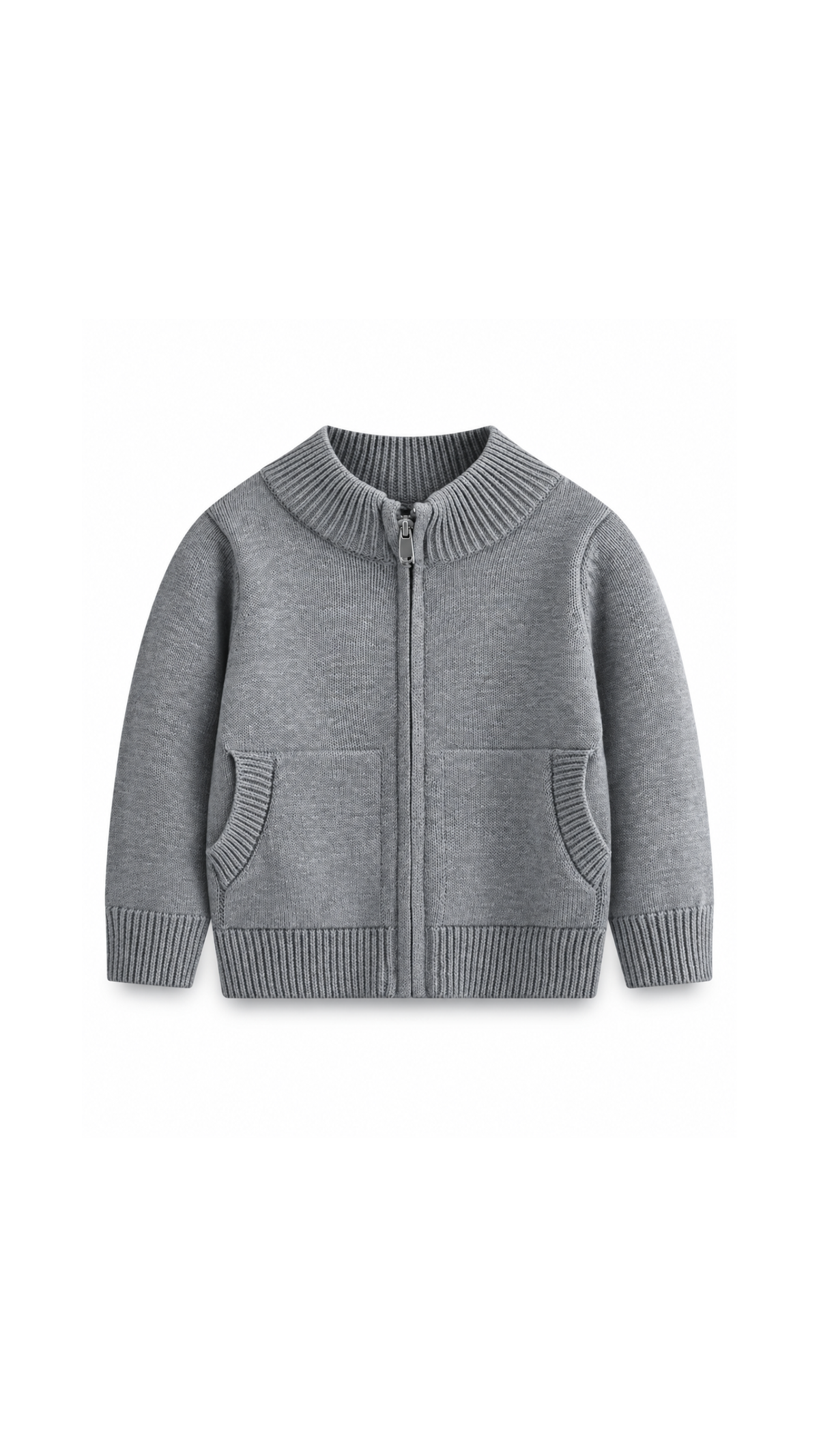 Essential Knitted Zip-Up Cardigan Boy's Jacket