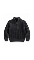 Cable-Knit Quarter-Zip  Boy's Sweater