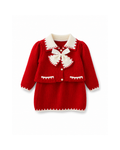 Bow-Detail Knitted Cardigan  Girl's Set