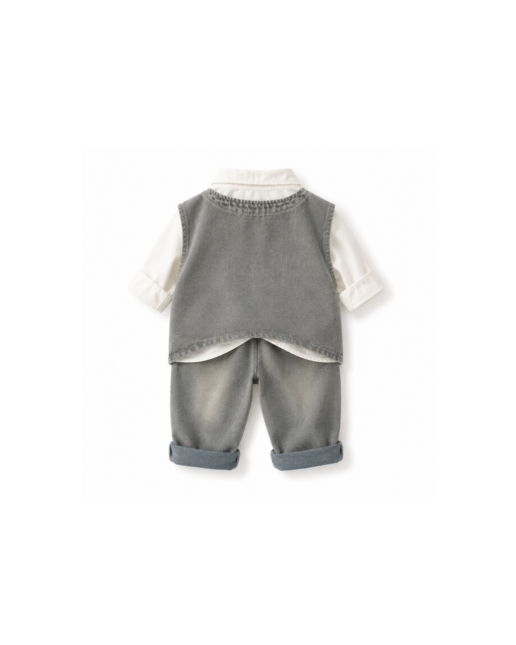 Denim Vest, Shirt & Jeans Three-Piece  Boy's Set