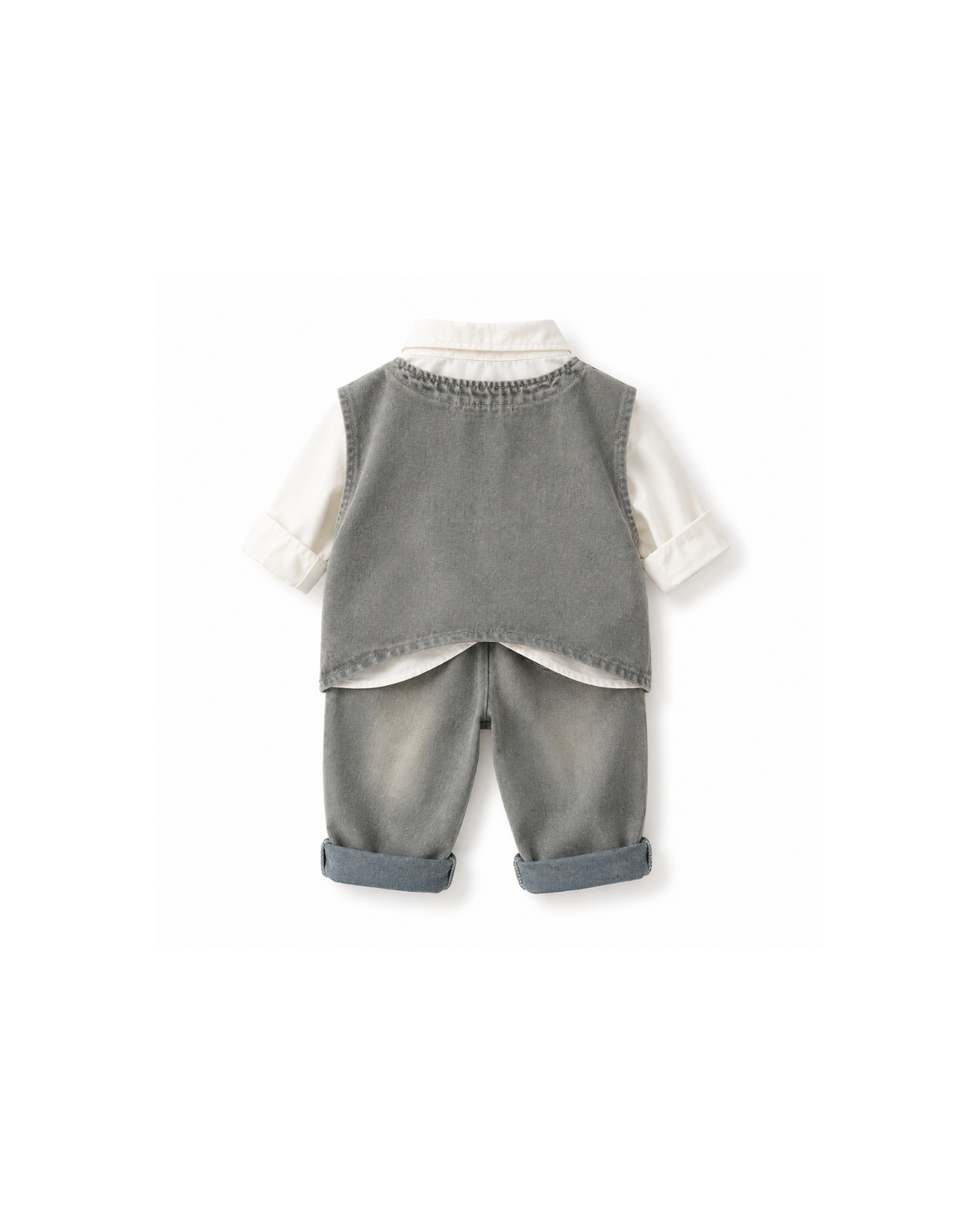 Denim Vest, Shirt & Jeans Three-Piece  Boy's Set