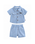 Classic Denim Shirt & Shorts Boy's Set