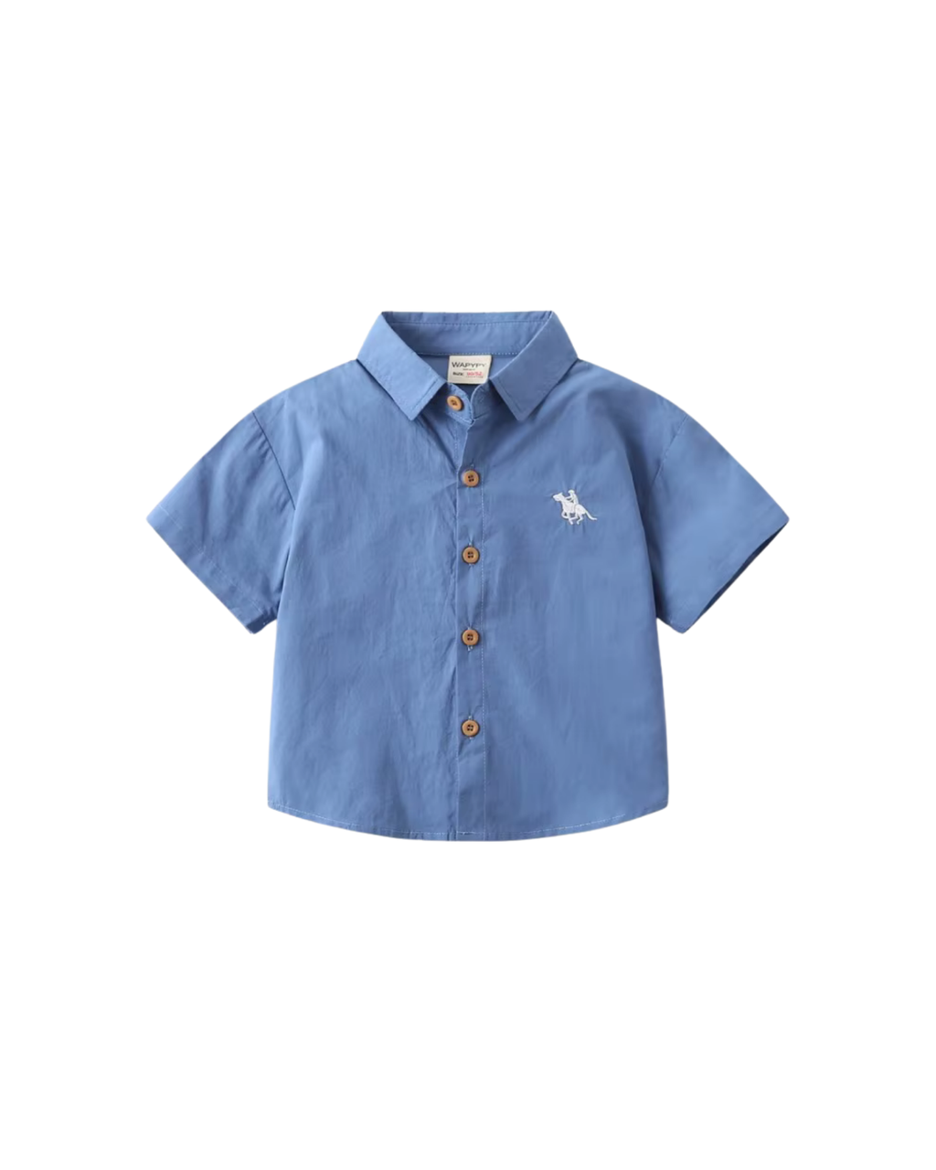 Short-Sleeve Cotton Button-Down  T-Shirt