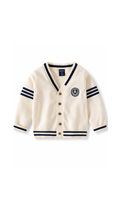 Varsity V-Neck Knitted Cardigan Boys Tshirt
