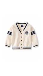 Varsity V-Neck Knitted Cardigan Boys Tshirt