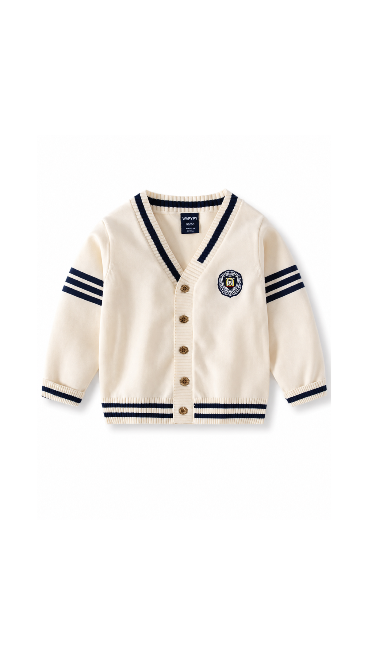 Varsity V-Neck Knitted Cardigan Boys Tshirt