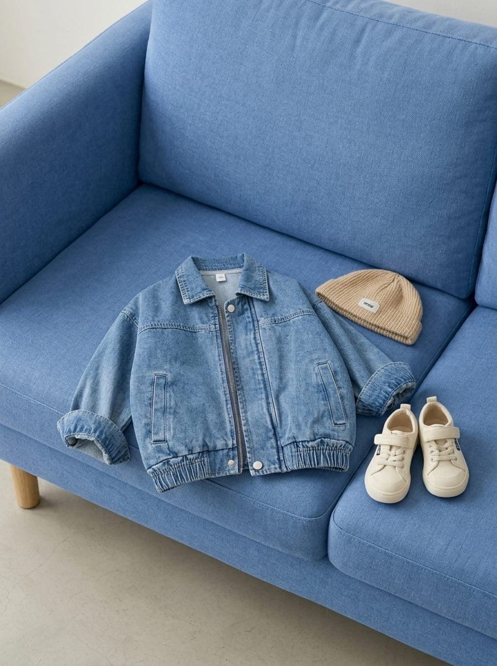 Casual Zip-Up Denim Boy's Jacket
