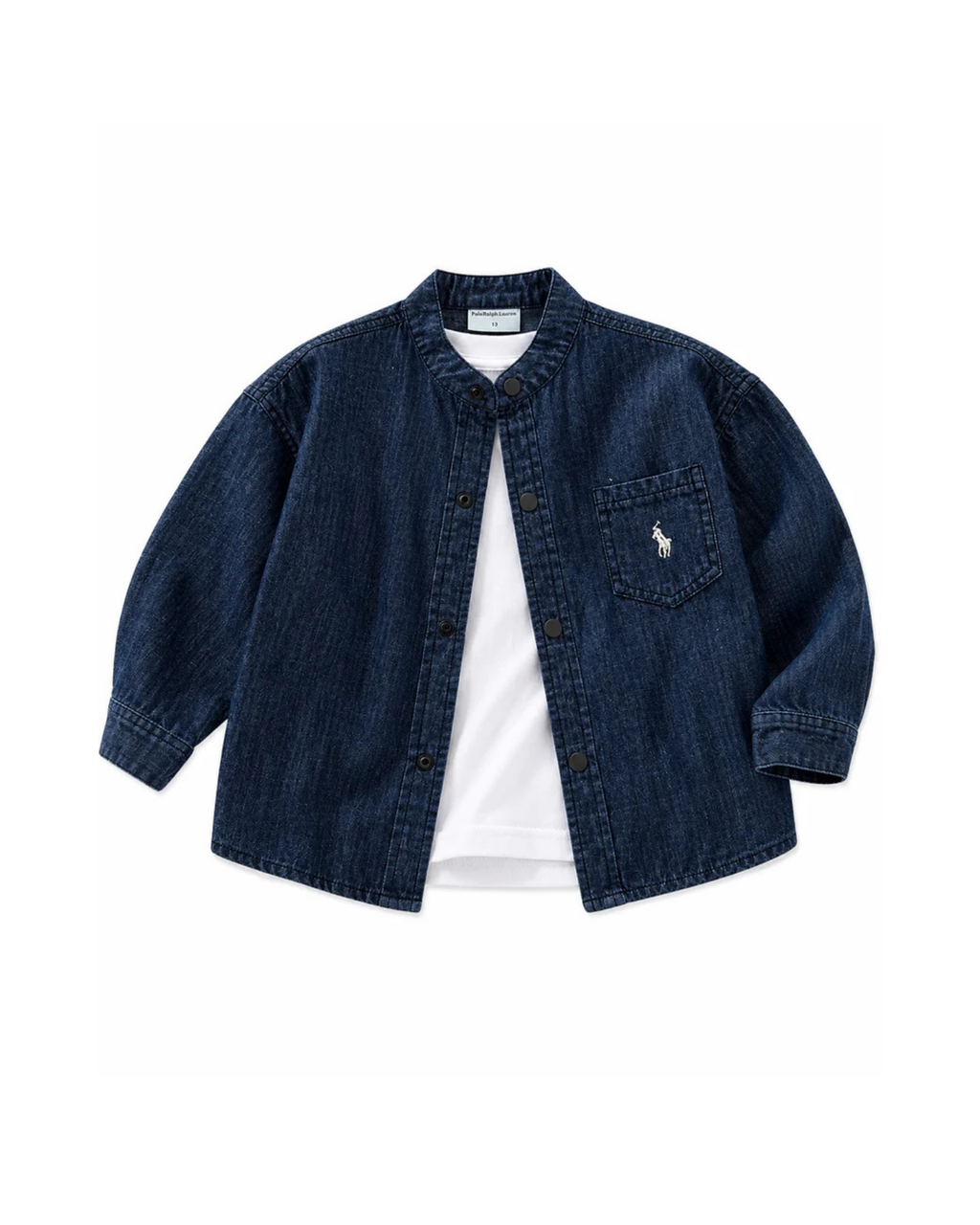 Cotton Denim Shirt & Tee Set Boys T-Shirt