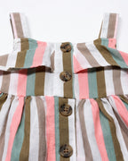 Baby Girls’ Striped Ruffle Dress Set